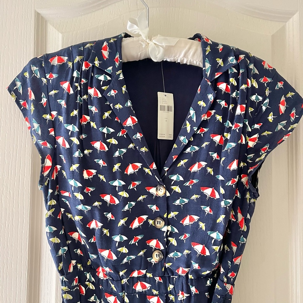 Anthropologie Maeve Catherine Style Dress ~ Beach Umbrella pattern